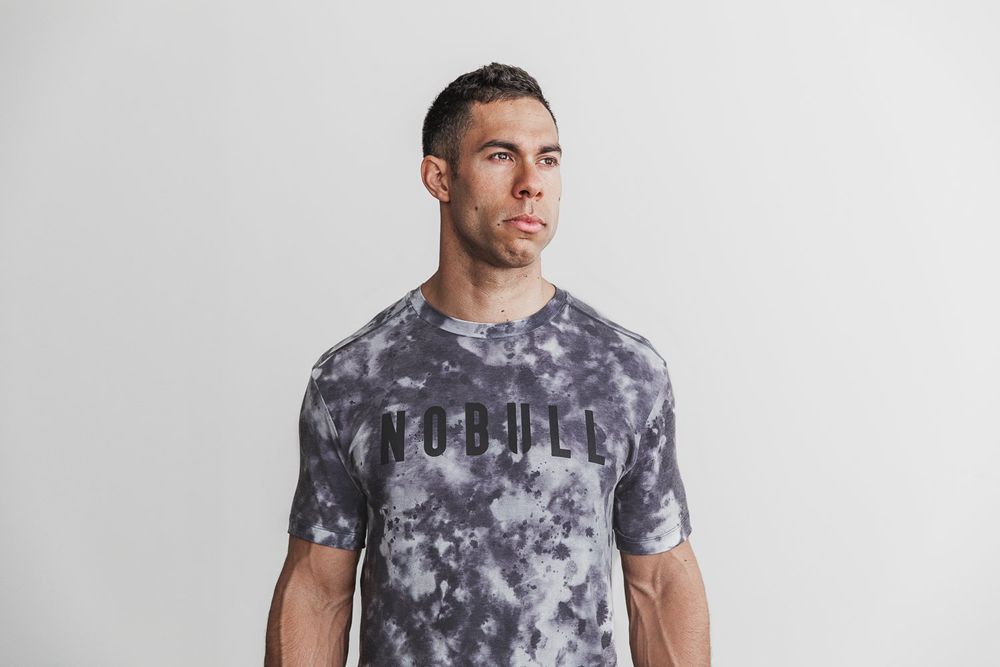 T-Shirts NOBULL Homme Blanche Noir Tie-Dye - NOBULL,France (5103-OTRAP)